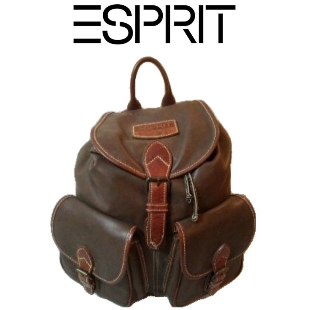 Vintage Esprit Brown Backpack - Picture 8 of 8